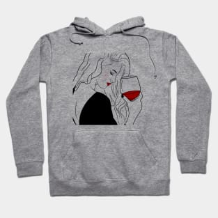 Frau mit Weinglas - Geschenk - Beauty Hoodie